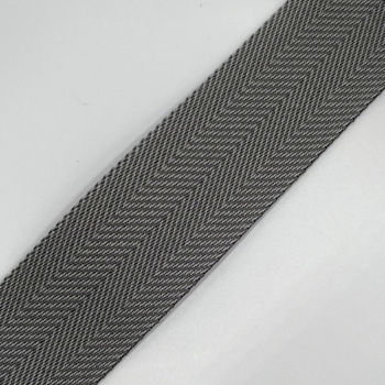Gurtband 4 cm "Fishbone" asphaltgrau